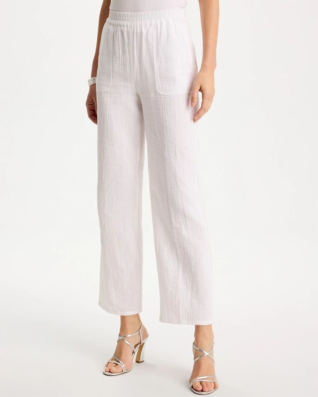 Cotton Gauze Tapered Crop Pant - image 1
